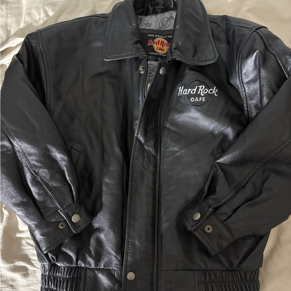 Hard Rock Cafe Black Bomber Jacket